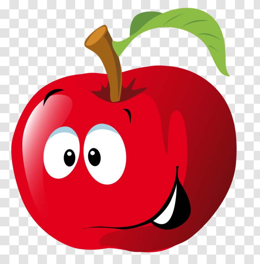 Cartoon Apple Clip Art - Red - Orange Dentist Transparent PNG