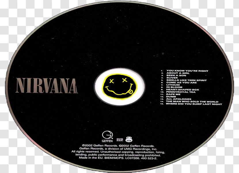 Compact Disc Nirvana Bonus Track Album Audio - Smiley Transparent PNG