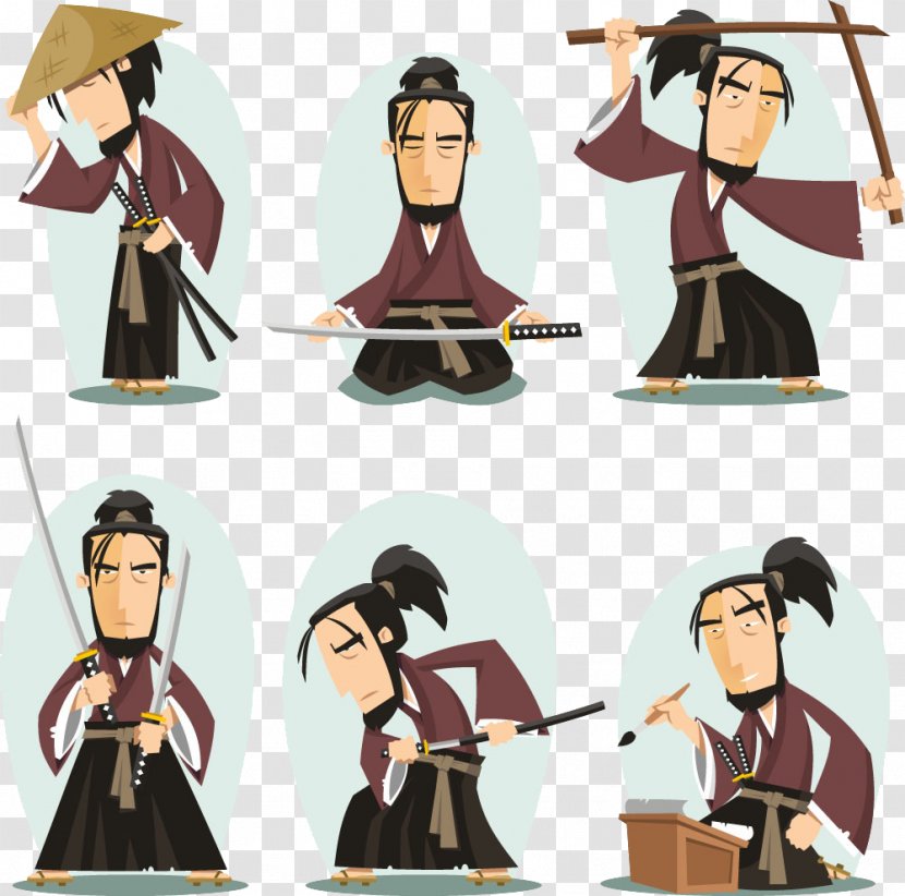 Samurai Kendo Royalty-free Illustration - Cartoon - Picture Transparent PNG