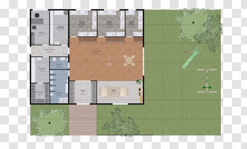 Les Lilas Architecture Floor Plan Asilo Nido - French - Negocio Transparent PNG