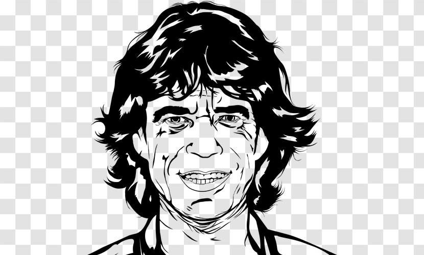 Mick Jagger Drawing Line Art Cartoon - Tree - Takeaway Drink Transparent PNG