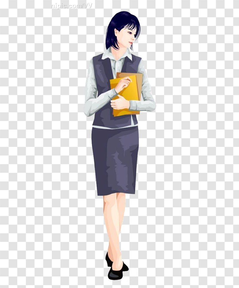 Teacher Student In-home Tutoring Illustration - Frame - Business Suit Female Transparent PNG