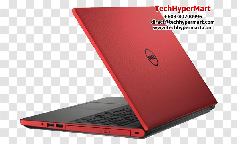 Netbook Dell Inspiron Red Laptop - Electronic Device - Colored Computers Product Transparent PNG