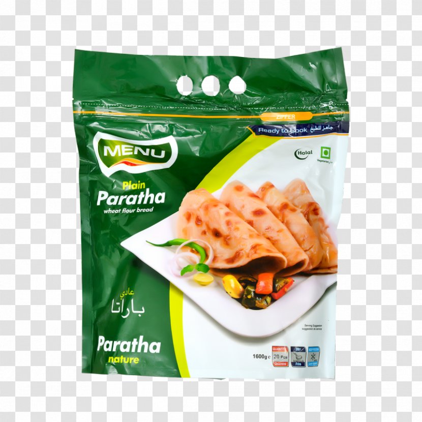 Vegetarian Cuisine Paratha Frozen Food Recipe - Online Grocer - Menu Transparent PNG