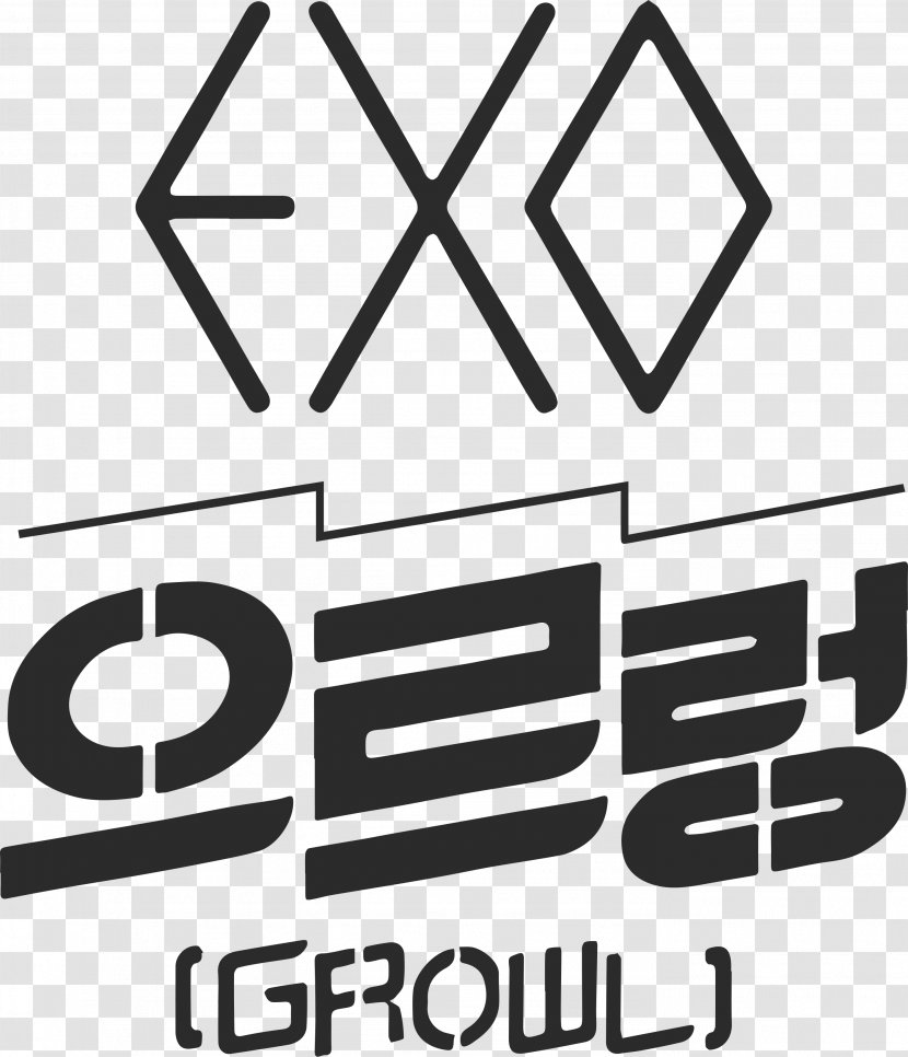 XOXO EXO Growl Logo Wolf - Black Transparent PNG
