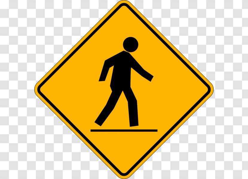 Pedestrian Crossing Warning Sign Clip Art - Traffic Light Transparent PNG