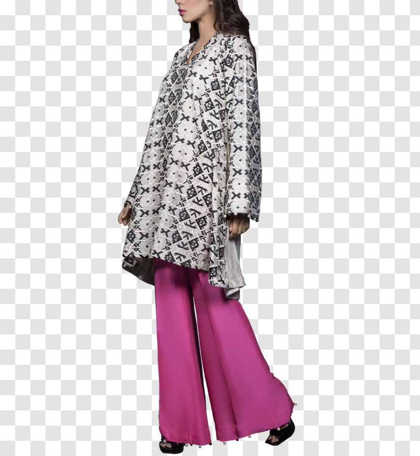 Shoulder Pink M Sleeve Dress RTV - Eid Collection Transparent PNG