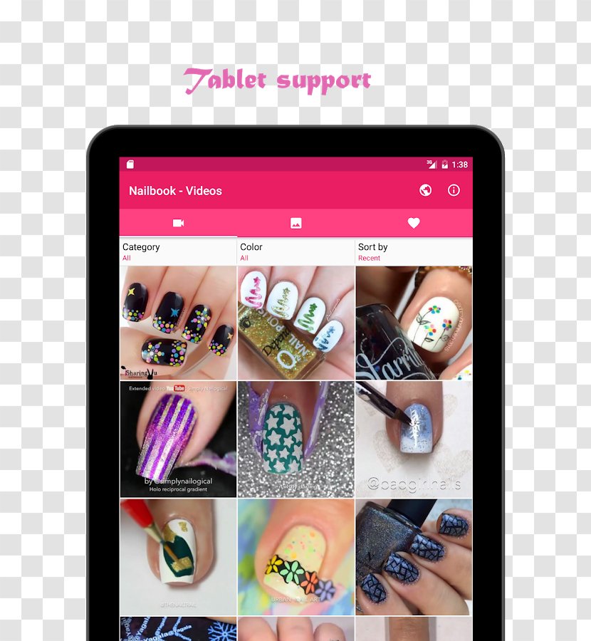 Nail Art Manicure Design Android Application Package - Video Transparent PNG