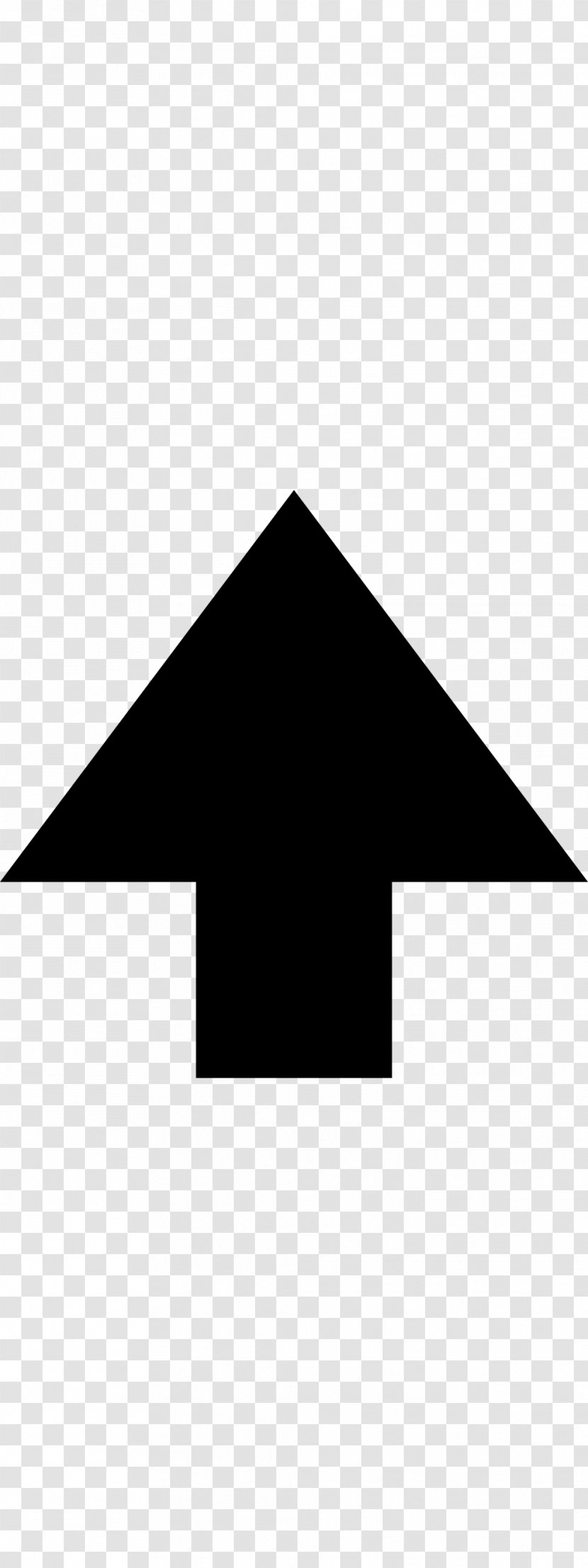 Arrow - Black And White - Up Transparent PNG