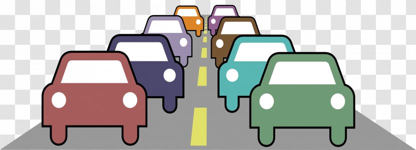 Car Clip Art - Compact - Traffic Jam Transparent PNG