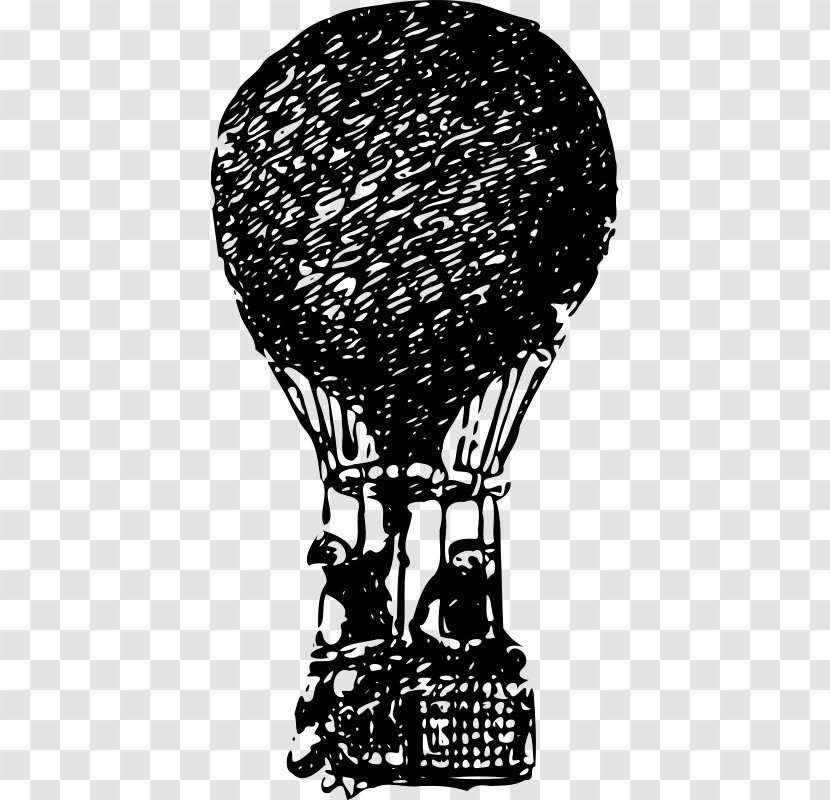 Air Travel Hot Balloon Hotel Clip Art - Monochrome - Balloons Clipart Black And White Transparent PNG