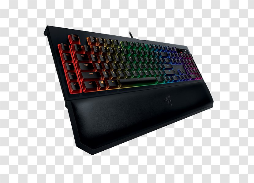 Computer Keyboard Razer BlackWidow Chroma V2 Inc. Gaming Keypad RGB Color Model - Blackwidow - Wrist Rests Transparent PNG