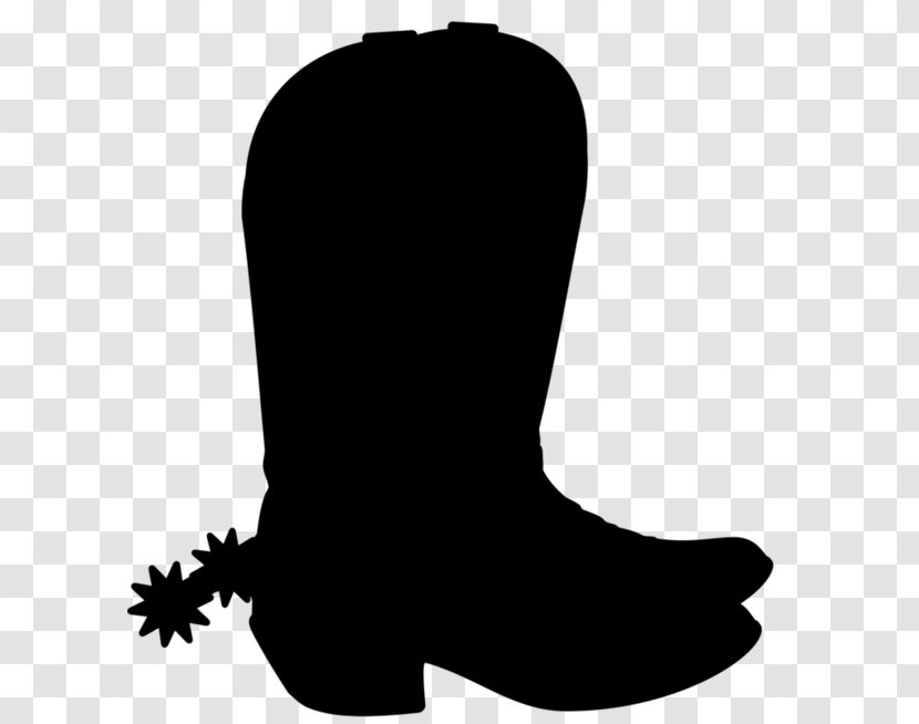 Cowboy Boot Black & White - M Shoe Font Transparent PNG