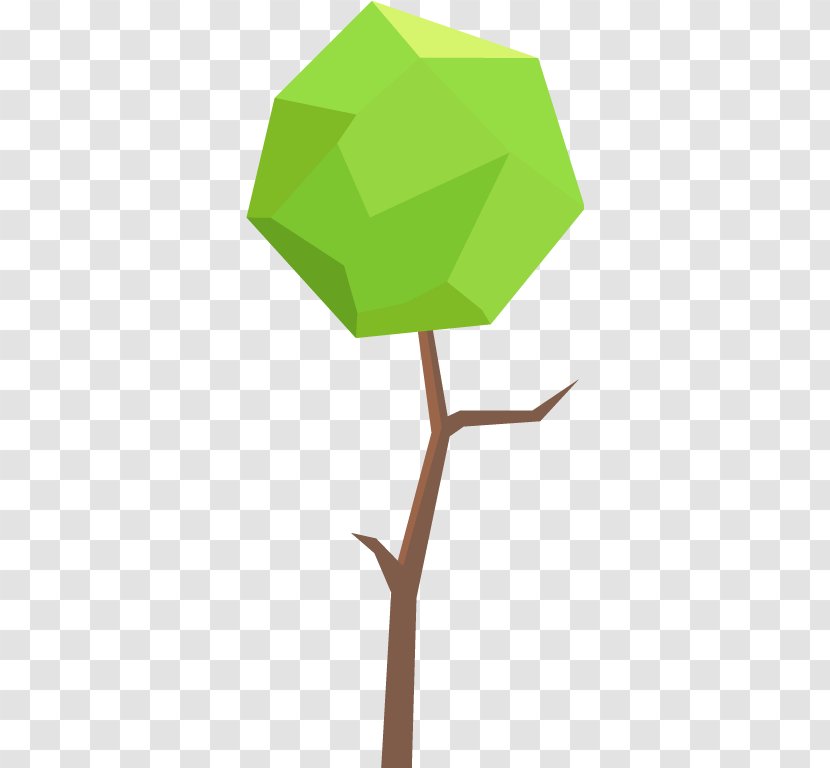 Tree Polygon ArtWorks - Green - Section Vector Transparent PNG