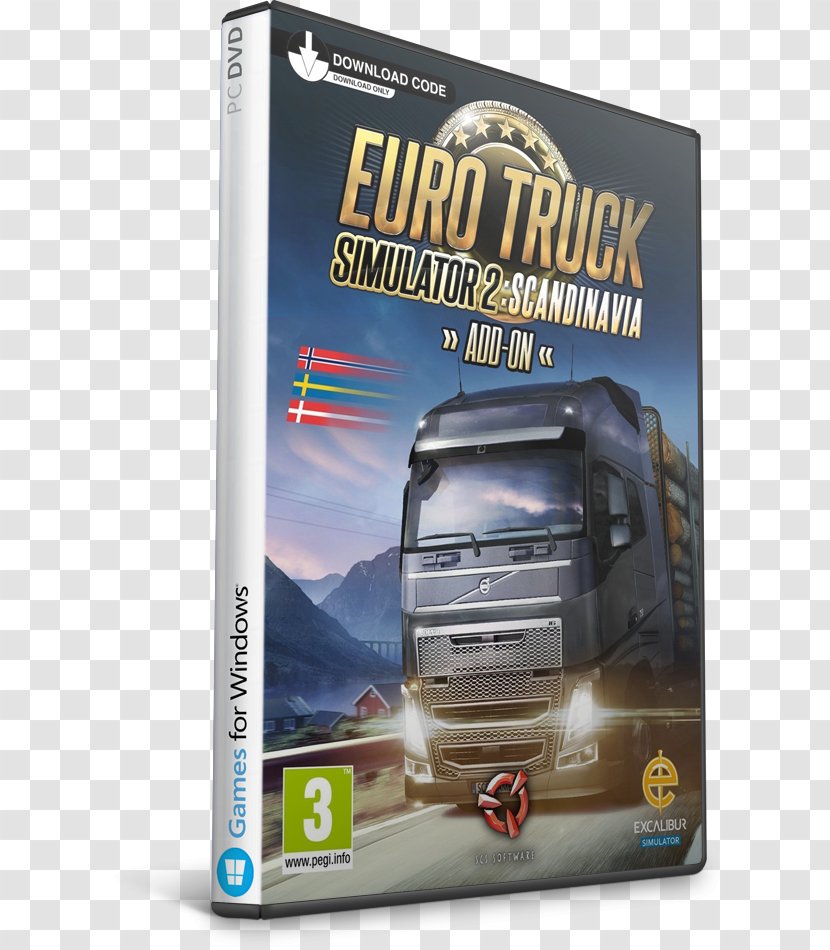 Euro Truck Simulator 2: Scandinavia Video Game Expansion Pack The Sims - Dvd Transparent PNG