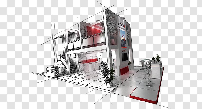 Architecture House Facade Product Design - Dubai Cityscape Exhibition Transparent PNG