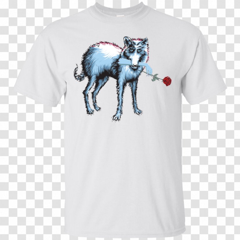 Gray Wolf T-shirt Silhouette Red Black - Color Transparent PNG