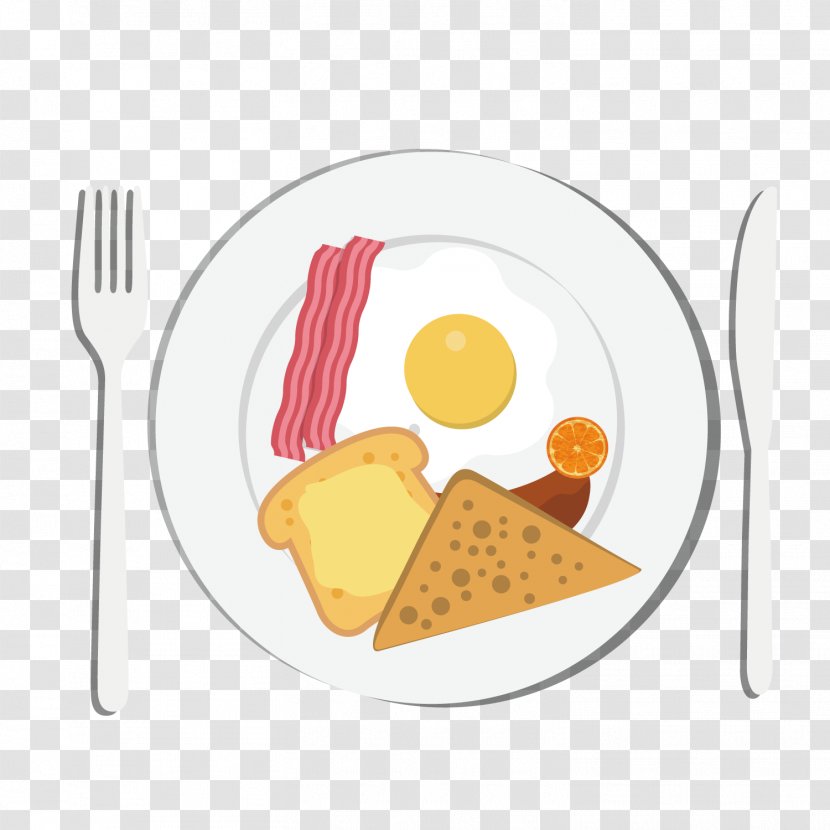 Breakfast Toast Eating Food European Cuisine - Vector Eat Transparent PNG