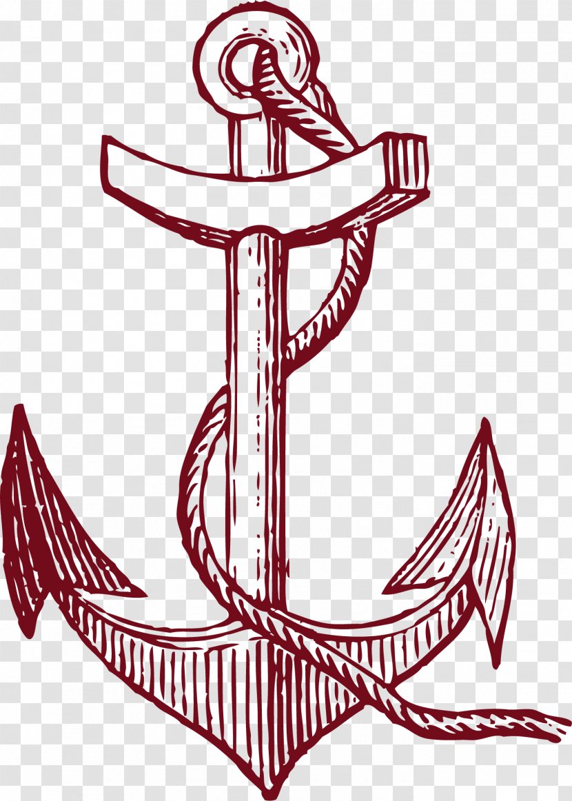 Sailor Tattoos Anchor Drawing Clip Art - Silhouette - Lovely Anchors Transparent PNG