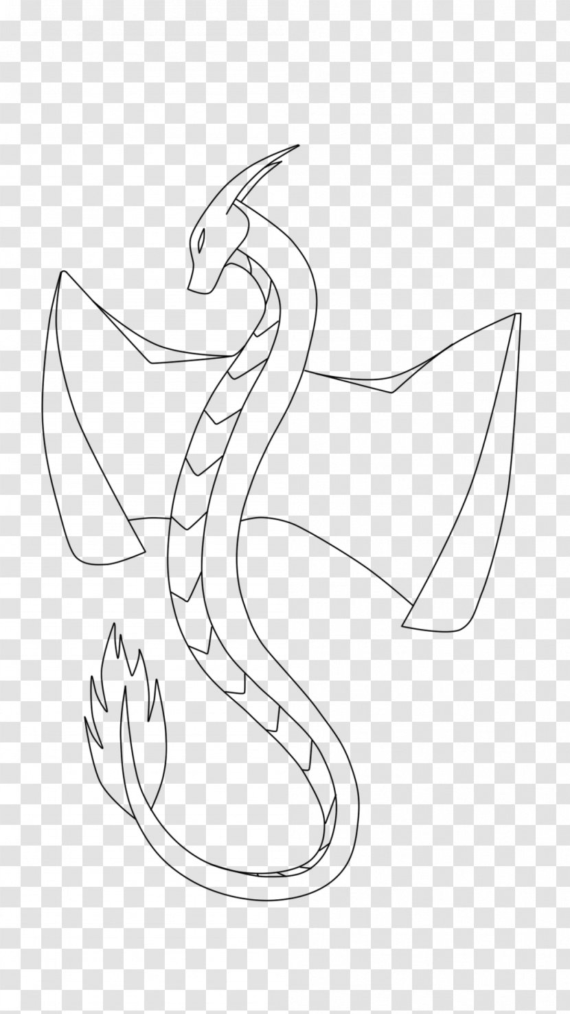 Line Art Jaw White Sketch - Legendary Creature - Neck Transparent PNG