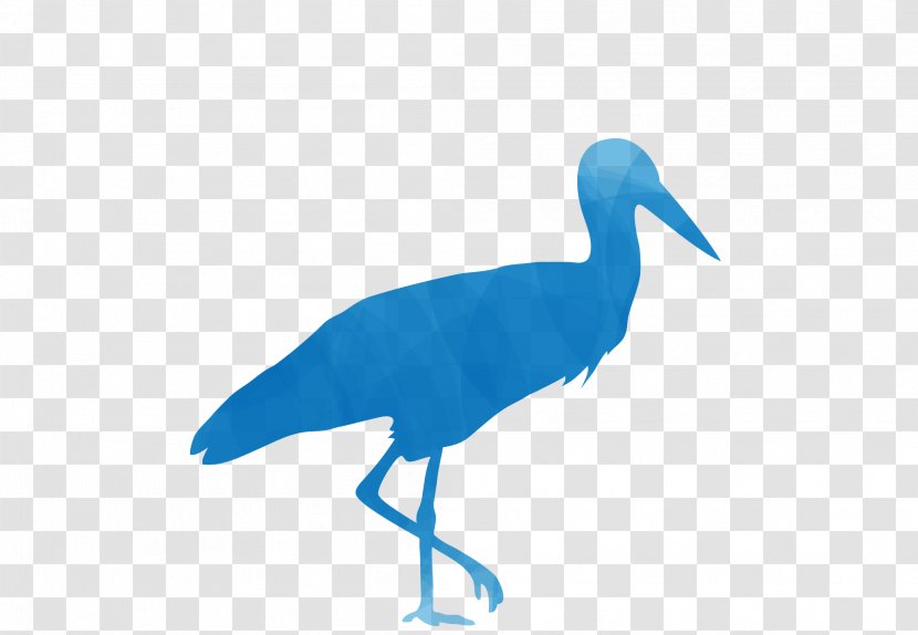 Stork Crane Bird Cobalt Blue Beak Transparent PNG
