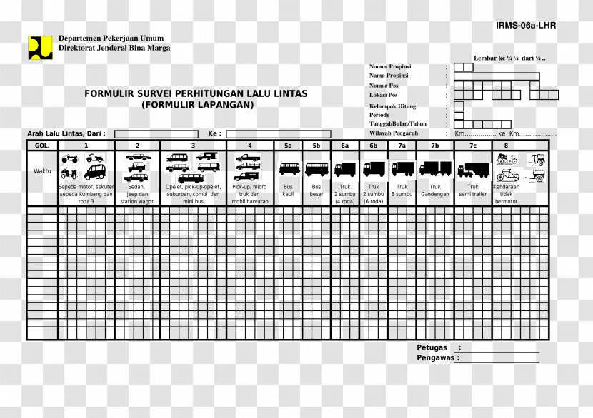 Direktorat Jenderal Bina Marga Form Document Xls Survey Methodology - Tree - Bulan Transparent PNG