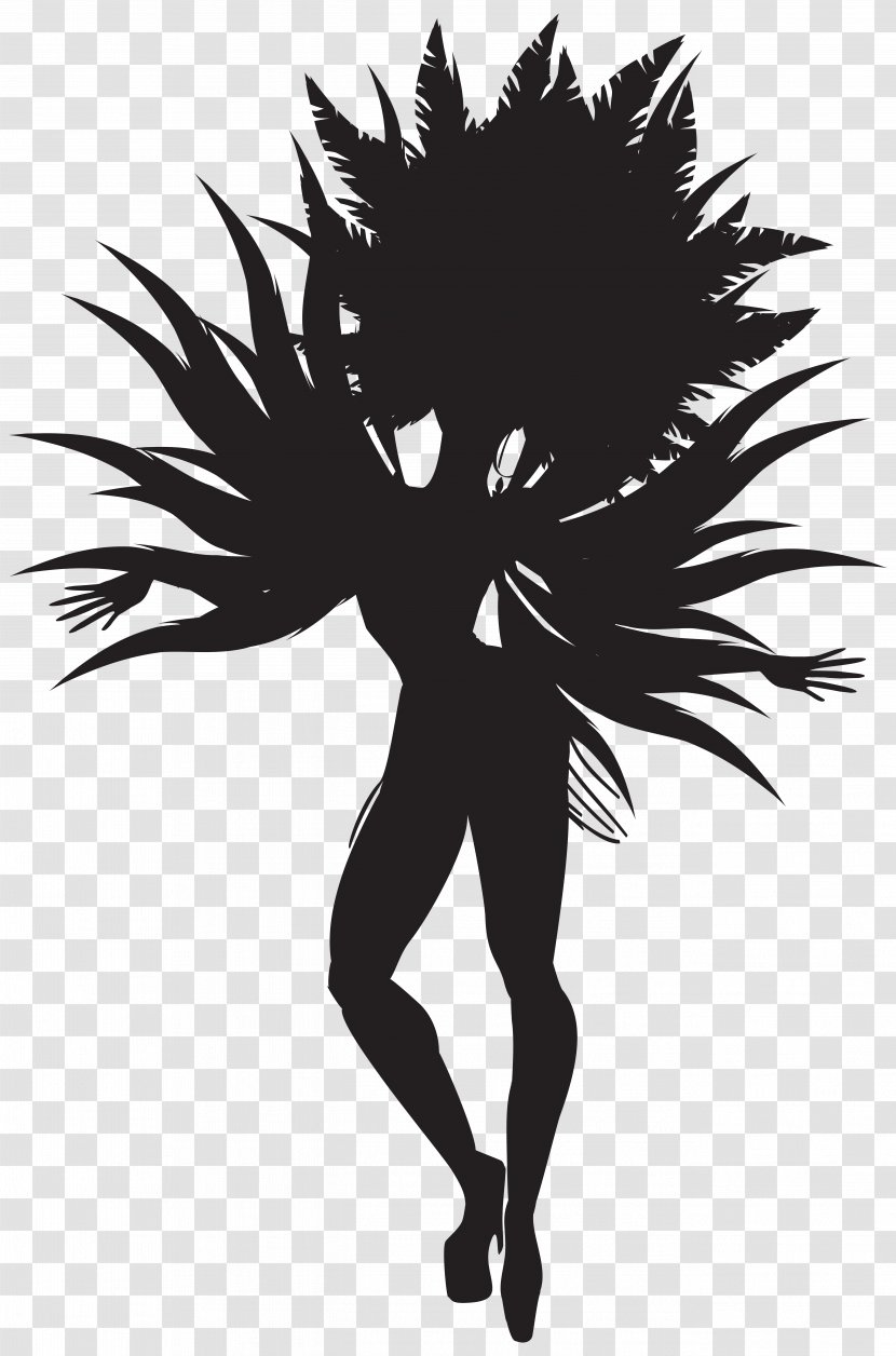 Brazil Samba Dance Silhouette - Black And White - Dancers Transparent PNG