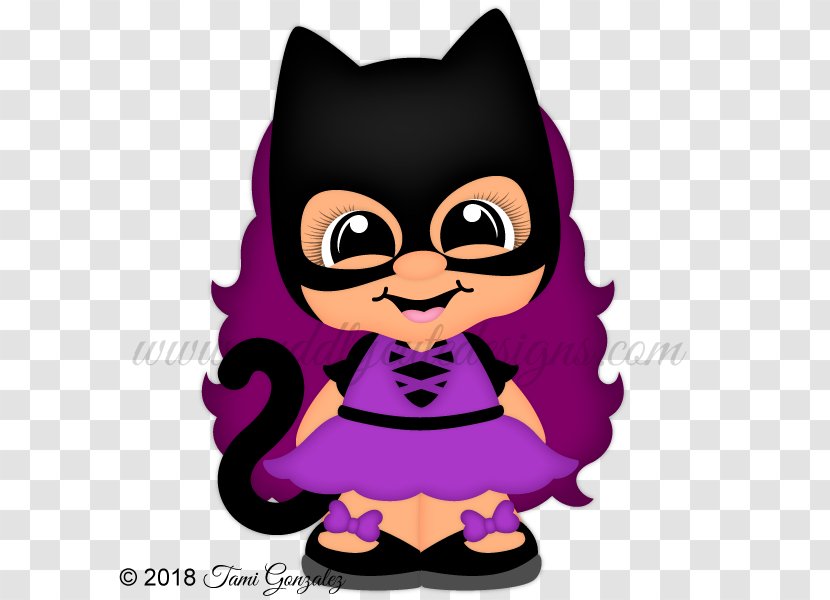 Cat Batgirl Character Child - Cartoon Transparent PNG