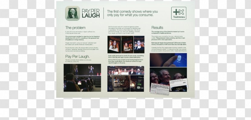 Teatreneu Cannes Lions International Festival Of Creativity Advertising McCann Pay Per Laugh - Grey Global Group - Telon Transparent PNG