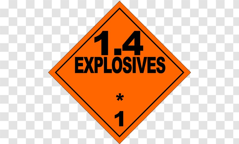 UN Recommendations On The Transport Of Dangerous Goods Placard Explosion Label - Orange - Public Transparent PNG