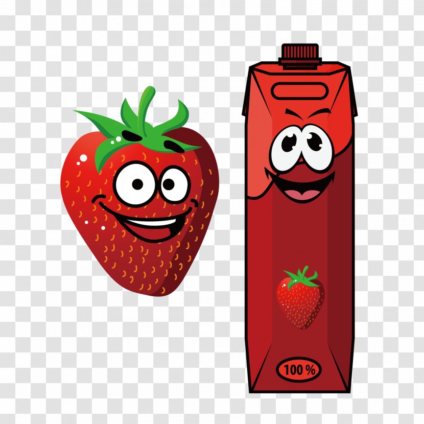 Juice Cartoon Packaging And Labeling Illustration - Peach - Vector Strawberry Transparent PNG