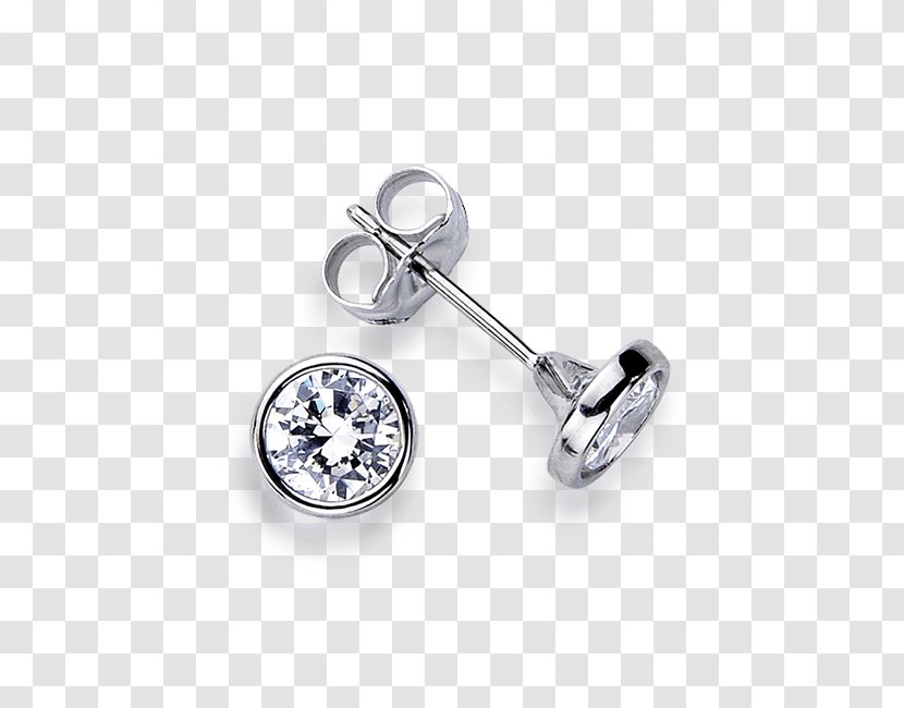Earring Cubic Zirconia Diamond Brilliant Jewellery - Bezel - Gemstone Transparent PNG