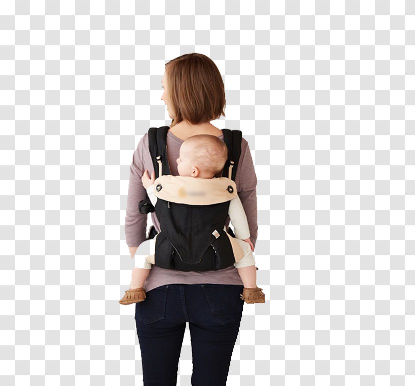 Infant Baby Transport Sling Babywearing Ergobaby - Silhouette - Mom Back Vector Material Transparent PNG