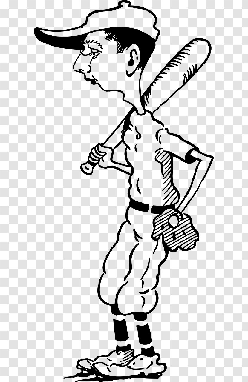 Baseball Bat Caricature Batting - Black Transparent PNG