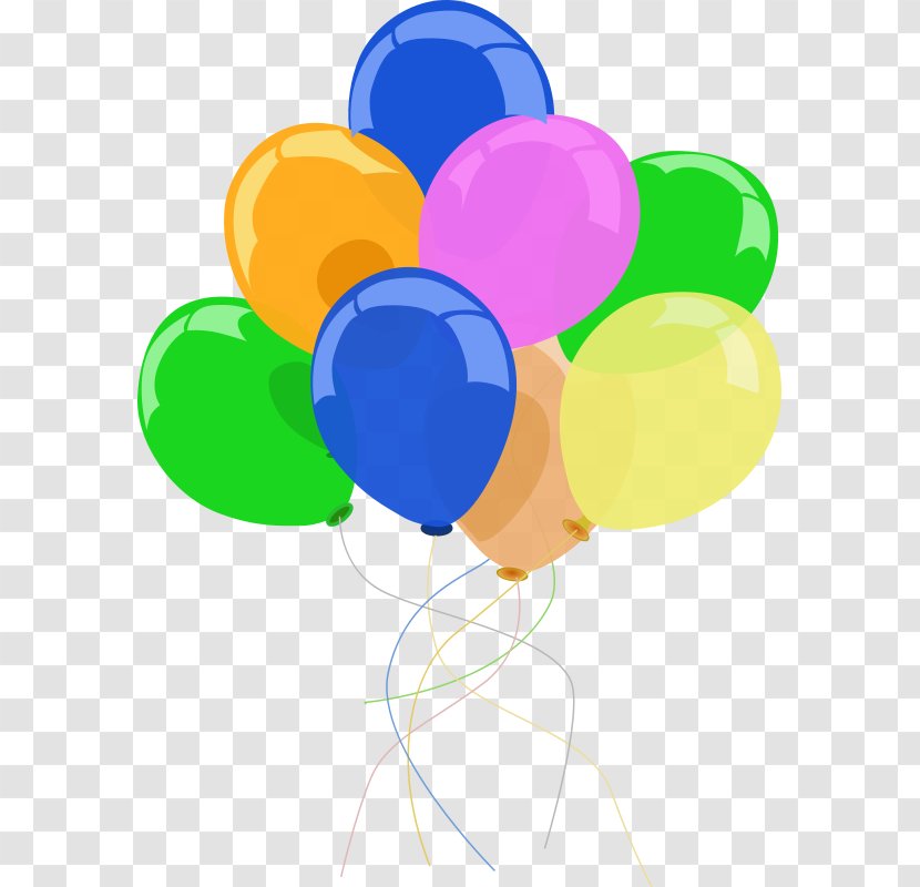 Balloon Party Birthday Clip Art - Decor Cliparts Transparent PNG