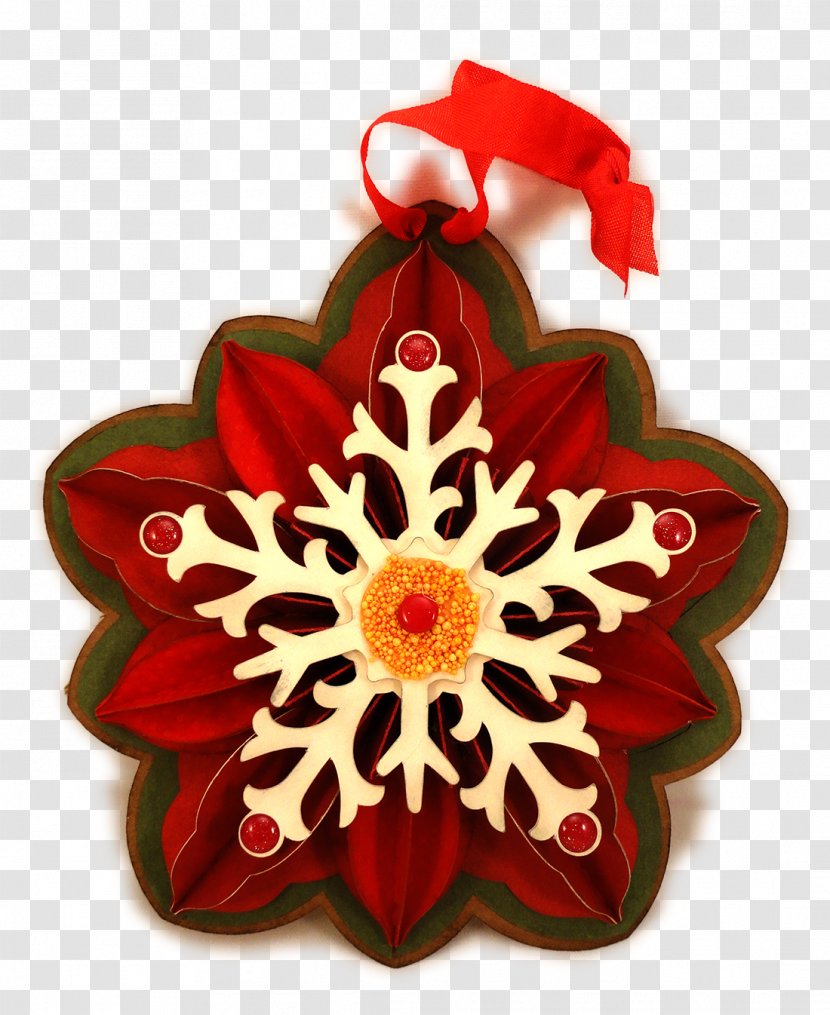 Christmas Ornament Cut Flowers Poinsettia Petal - Decor - Five-pointed Star Trophy Transparent PNG