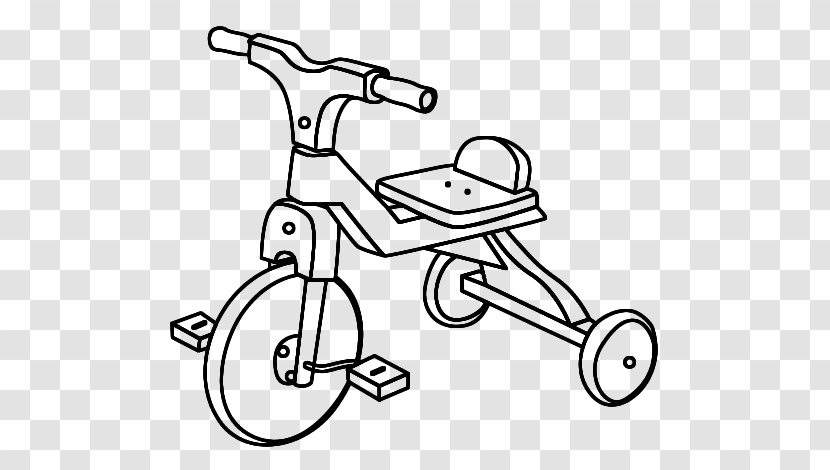 Tricycle Coloring Book Drawing Vehicles Pages Bicycle - Mode Of Transport Transparent PNG