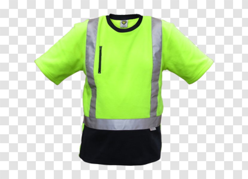 T-shirt Sleeve Sportswear Outerwear Green - Yellow Caution Tape Transparent PNG