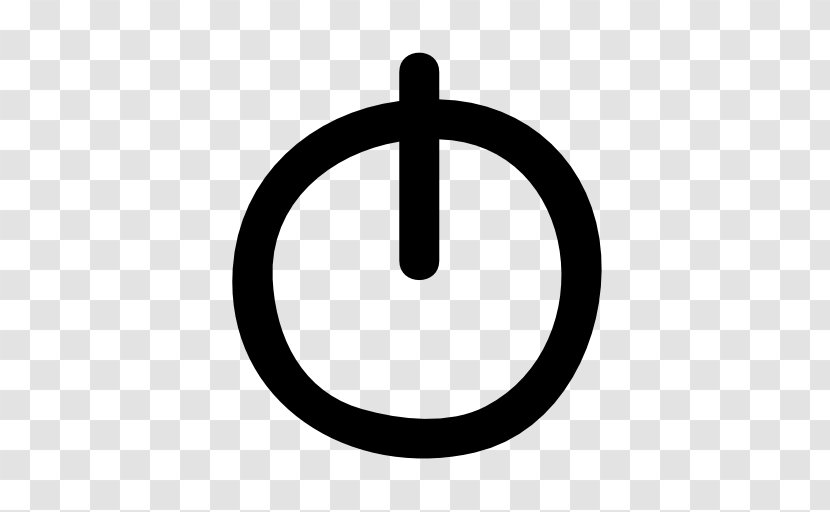 Sleep Mode Power Symbol Standby - Black And White Transparent PNG