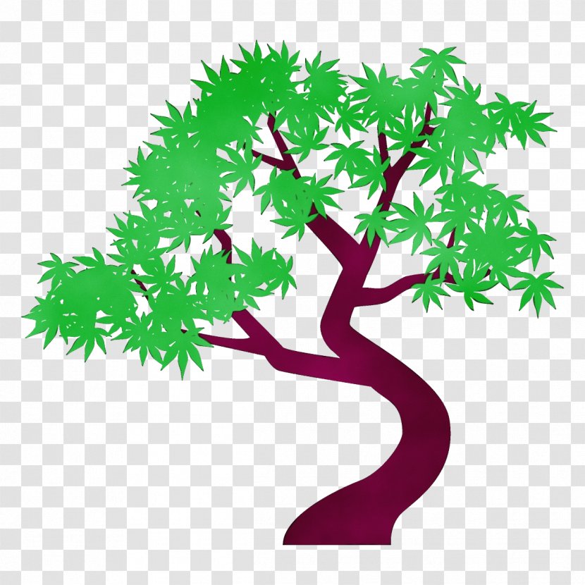 Green Tree Branch Clip Art Leaf - Houseplant - Plant Stem Transparent PNG