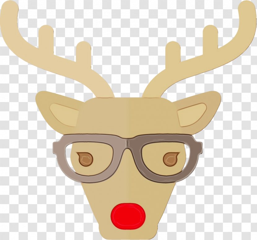 Reindeer - Wet Ink - Wildlife Horn Transparent PNG