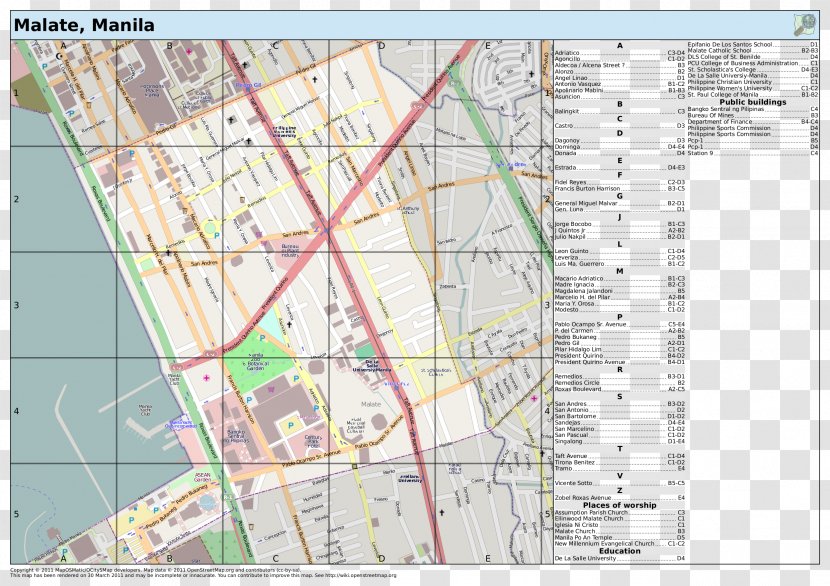 Map Malate Manila SVGZ - Plan Transparent PNG