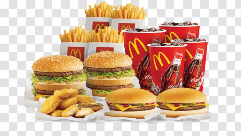 McDonald's Big Mac Hamburger French Fries Fast Food - Menu Transparent PNG