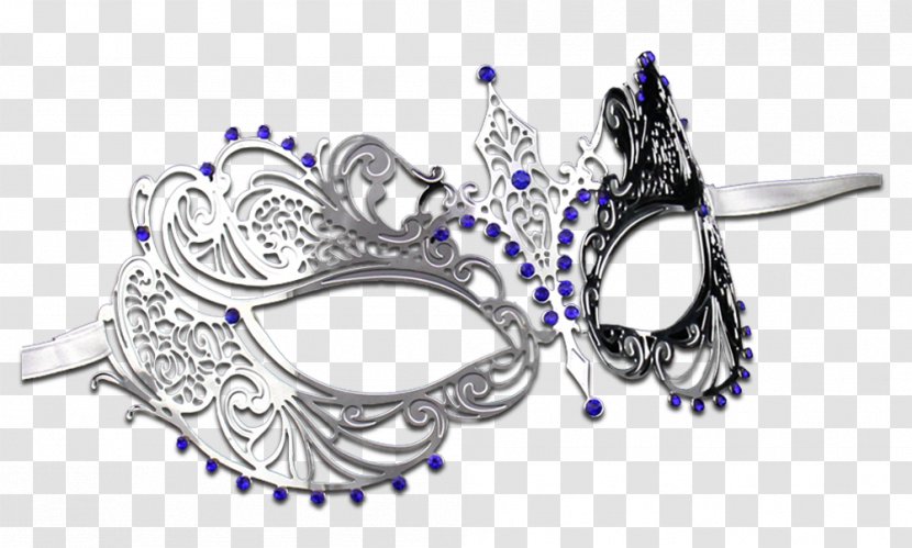 Masquerade Ball Mask Silver - Body Jewelry Transparent PNG