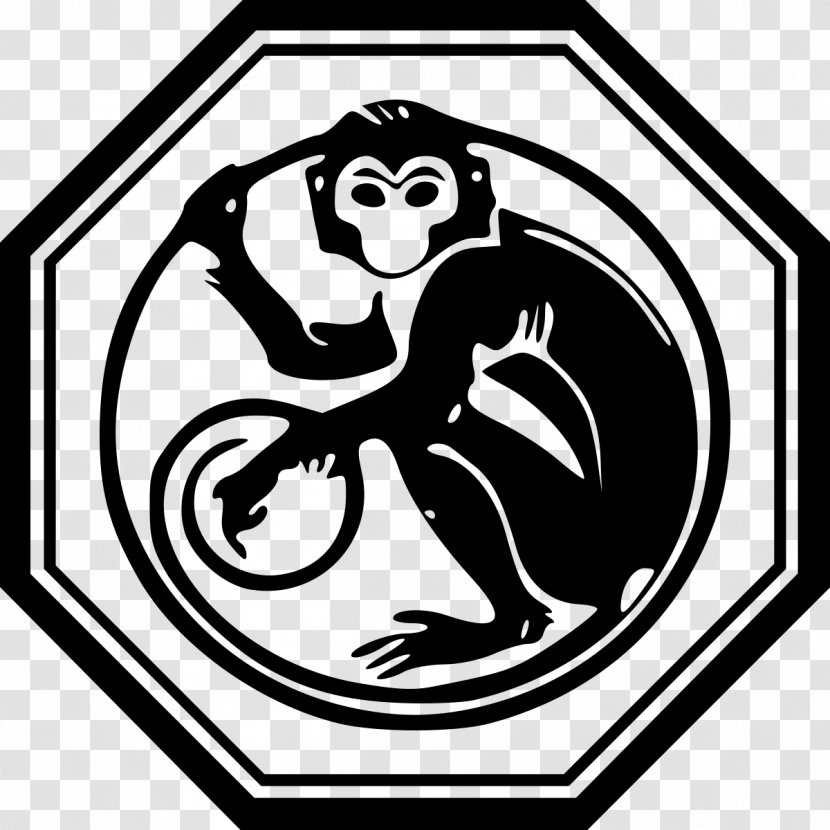 Monkey Chinese Zodiac Astrology Astrological Sign - Line Art Transparent PNG