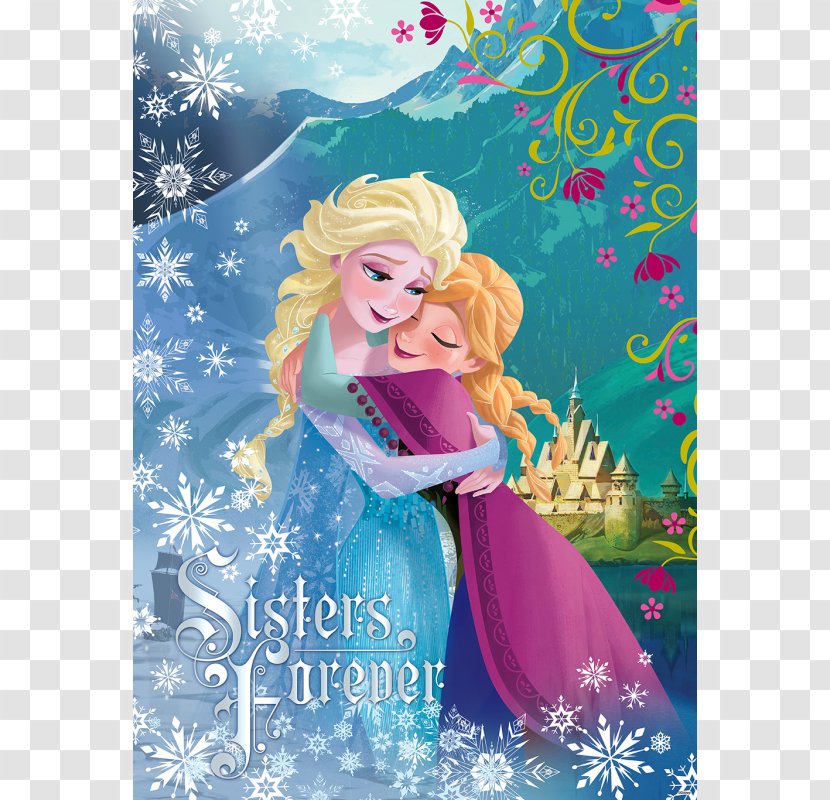 Elsa Anna Wall Decal Mural Paper - Frozen Fever Transparent PNG