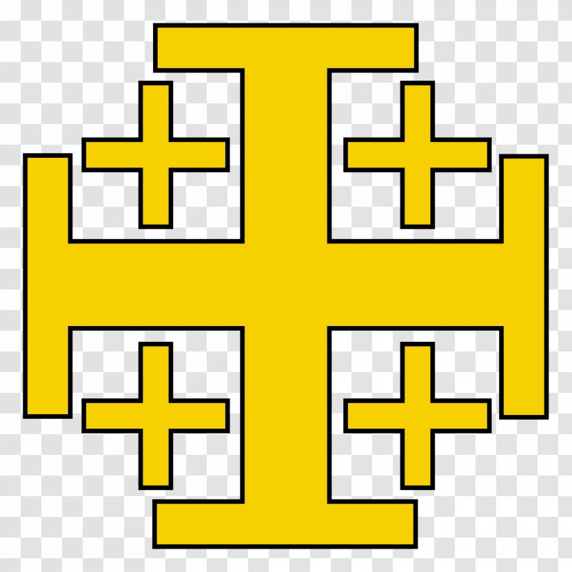 Crusades Kingdom Of Jerusalem Cross - Area - Christian Transparent PNG