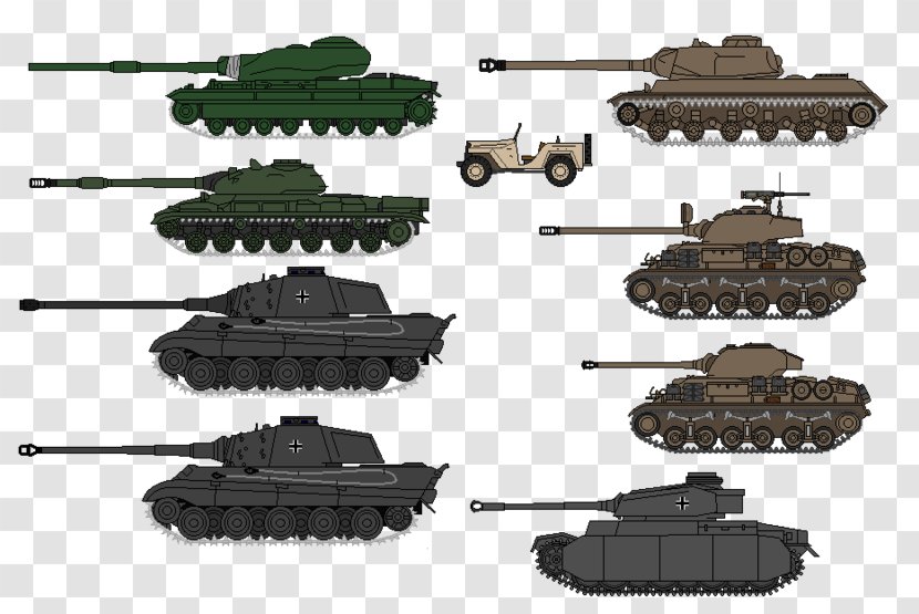 Churchill Tank M4 Sherman Main Battle Heavy - Self Propelled Artillery Transparent PNG