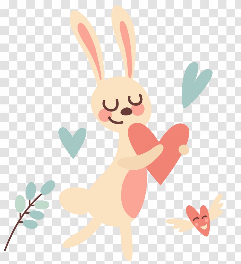 Rabbit - Vertebrate - Holding Love Vector Transparent PNG