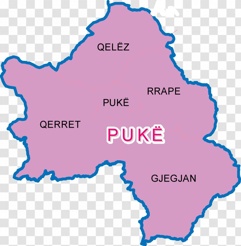 Qerret Bashkia Pukë Map - Puke Transparent PNG